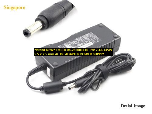 *Brand NEW* 04-265001110 DELTA 19V 7.1A 135W 5.5 x 2.5 mm AC DC ADAPTER POWER SUPPLY